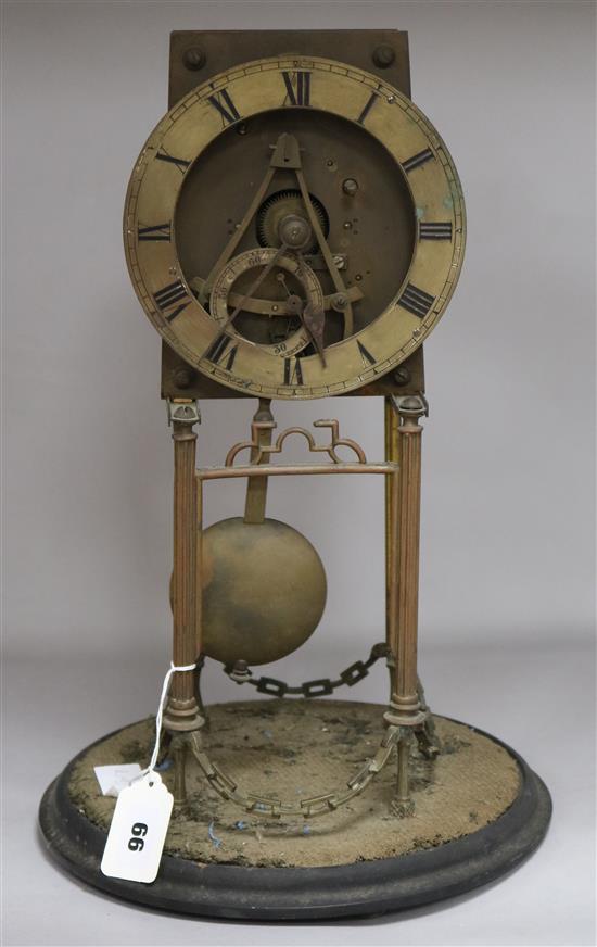 A skeleton clock